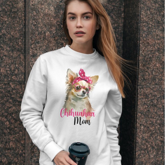 Rosa Cute Chihuahua Hund Mamma T Shirt (Skapare uppladdad)