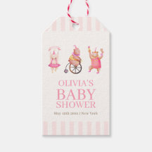 Rosa Cute Circus Carnival Nalle Baby Shower