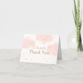 Rosa Cute Cloud Nine Girl Baby Shower Tack Kort