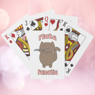 Rosa Cute Fanatic Cat Casinokort