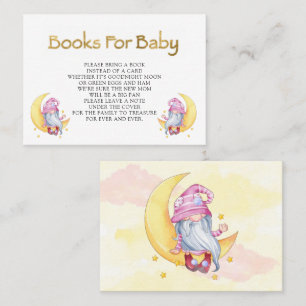 Rosa Cute Gnome Måne Clouds Baby för Baby Visitkort