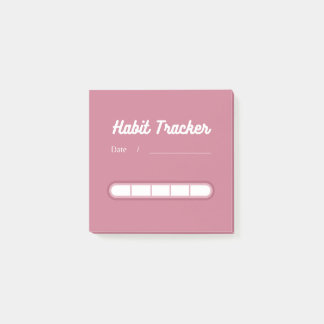 Rosa Cute Habit Tracker Post-it Block