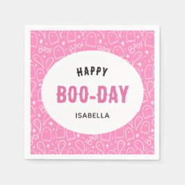 Rosa Cute Halloween Birthday Pappersservett