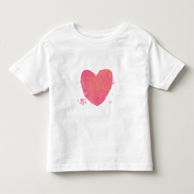 Rosa Cute Heart T Shirt (Framsida)