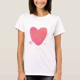 Rosa Cute Heart T Shirt