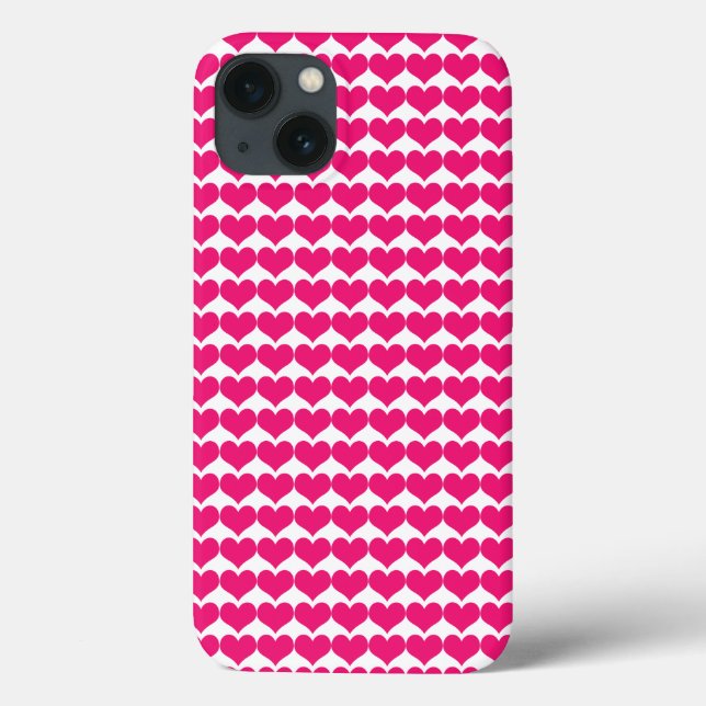 Rosa Cute Hearts Mönster BT iPad Air Case (Baksida)