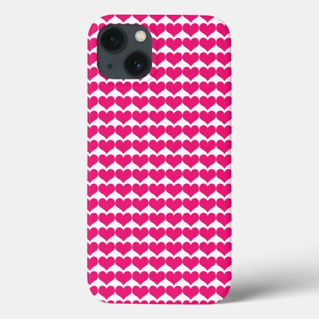 Rosa Cute Hearts Mönster BT iPad Mini Case (Baksida)