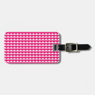 Rosa Cute Hearts Mönster Luggage Tag Bagagebricka