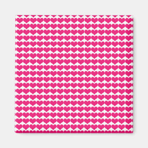 Rosa Cute Hearts Mönster Magnet