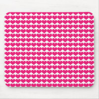 Rosa Cute Hearts Mönster Mousepad