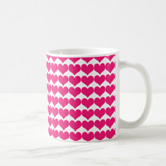 Rosa Cute Hearts Mönster Mugg