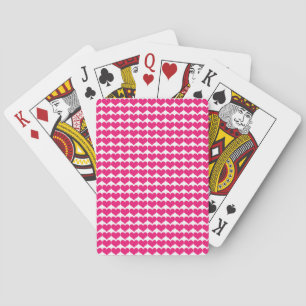 Rosa Cute Hearts Mönster-uppspelningskort Casinokort