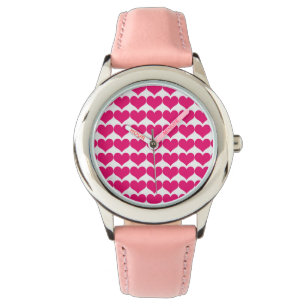 Rosa Cute Hearts Mönster Watch Armbandsur
