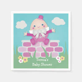 Rosa Cute Humpty Dumpty Baby Shower Pappersservett