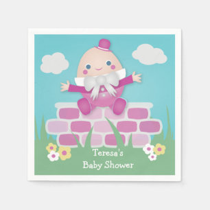 Rosa Cute Humpty Dumpty Baby Shower Pappersservett