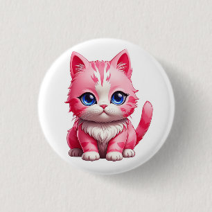 Rosa Cute Kattunge Knapp