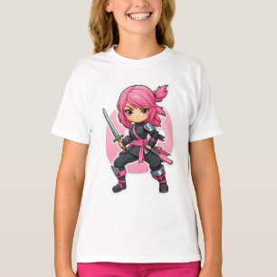 Rosa Cute Kattunge T Shirt