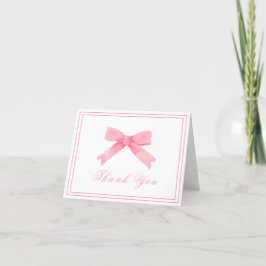 Rosa Cute Simple Bow Girl Baby Shower Tack Kort