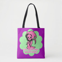 Rosa Cute Spooky Grim Reaper Anpassningsbar Tygkasse