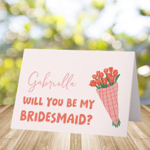 Rosa Cute Tulip blir min Bridesmaid Frieri