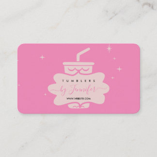 Rosa Cute Tumbler mugg Visitkort