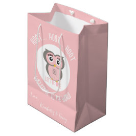 Rosa Cute Uggla Hoot Hoot Välkommen till världen