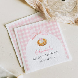 Rosa Cutie Paj Baby Shower Pappersservett
