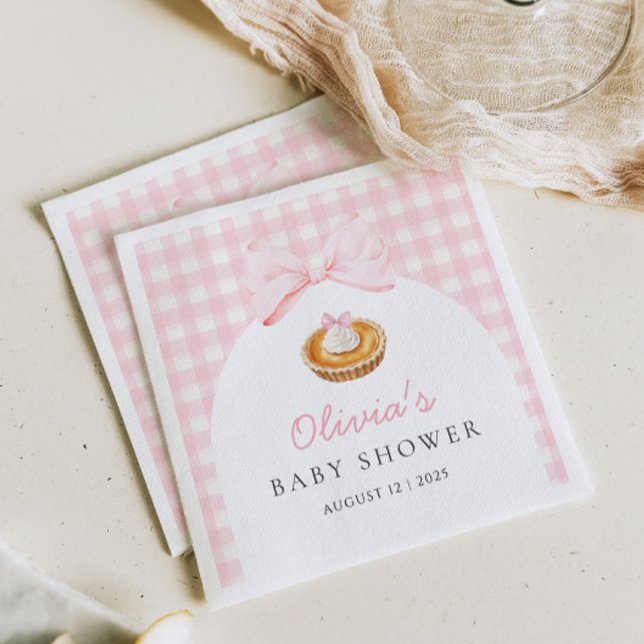 Rosa Cutie Paj Baby Shower Pappersservett (Skapare uppladdad)