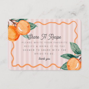 Rosa Cutie Pastel Citrus Möhippa en Recept Tilläggskort