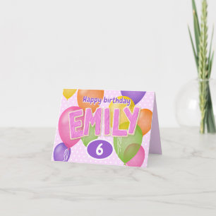 rosa cutout brev cookies Emily-födelsedag Kort