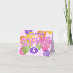 rosa cutout brev cookies Sophia födelsedagskalas Kort
