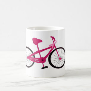 Rosa cykel med rosa band kaffemugg