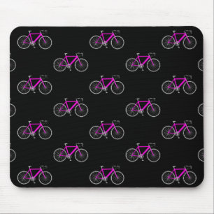 rosa-cykel på svart musmatta