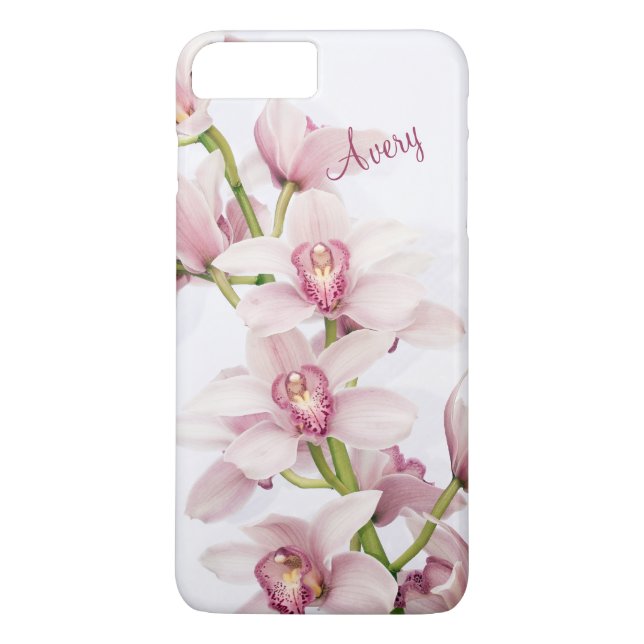 Rosa Cymbidium Orchid Blommigt Flower Case-Mate iPhone Skal (Baksida)