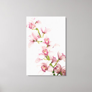 Rosa Cymbidium Orchid Flower Wrapped Canvas Skriv