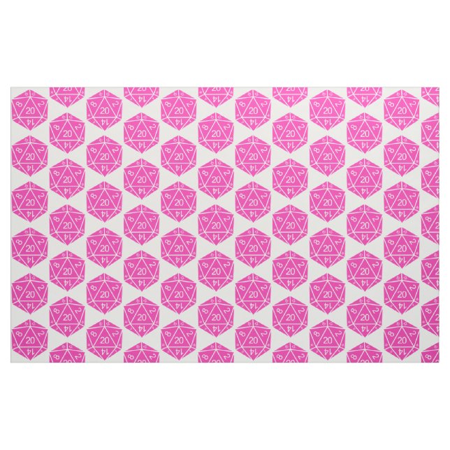 Rosa D20 Dice Fabric Tyg (Yard)