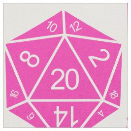 Rosa D20 Dice Fabric Tyg