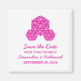 Rosa D20 Dice Spara datum magneter