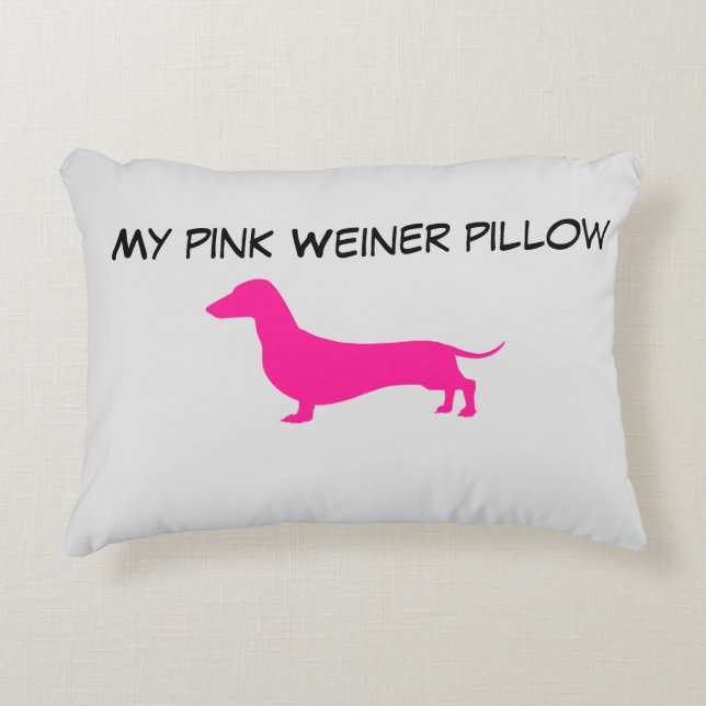 Rosa Dachshund accent Pillow My Rosa Weiner Prydnadskudde (Framsidan)