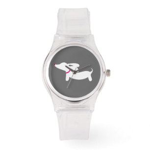 Rosa Dachshund Hund Watch Wiener Hund älskare Armbandsur