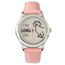 Rosa Dachshund Kärlek Girly Cute Funny Meme