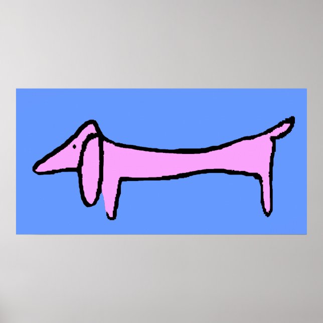 Rosa Dachshund Poster (Framsidan)
