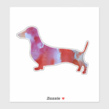 Rosa Dachshund Watercolor Art