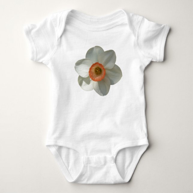Rosa Daffodil Vår Flower T Shirt (Framsida)