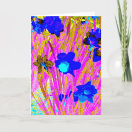 "Rosa Daffodils" Blankt gratulationskort Kort