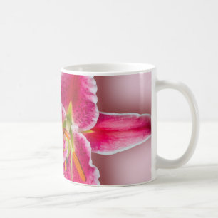 Rosa dagdrömmarelilja och knopp kaffemugg