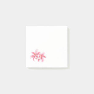 Rosa dagdrömmareliljar post-it block