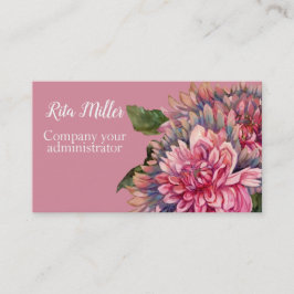 Rosa Dahlia-blommor Visitkort