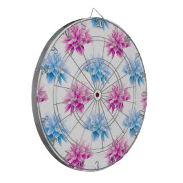 Rosa Dahlia, Blue Dahla, Blommönster, blommor Darttavla