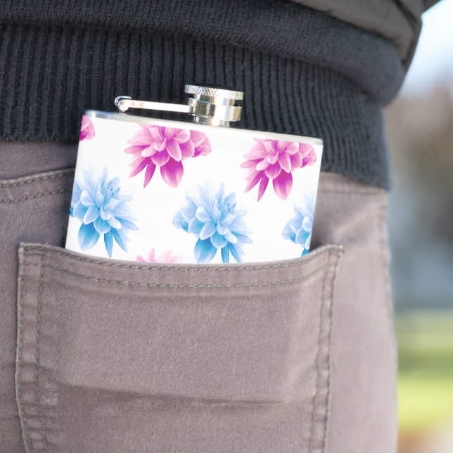 Rosa Dahlia, Blue Dahla, Blommönster, blommor Fickplunta (In Situ)